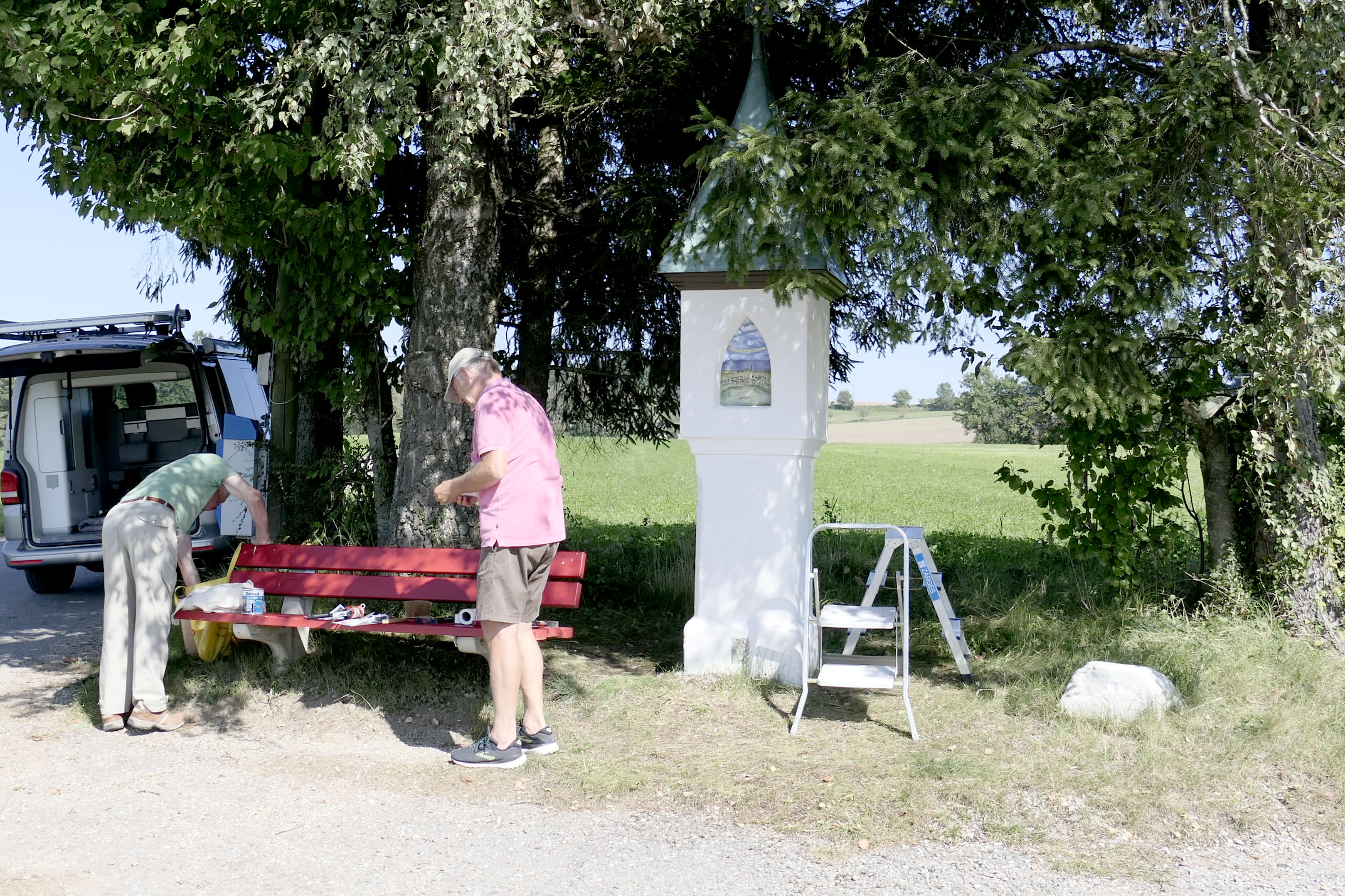 Die Bildplatten werden eingesetzt