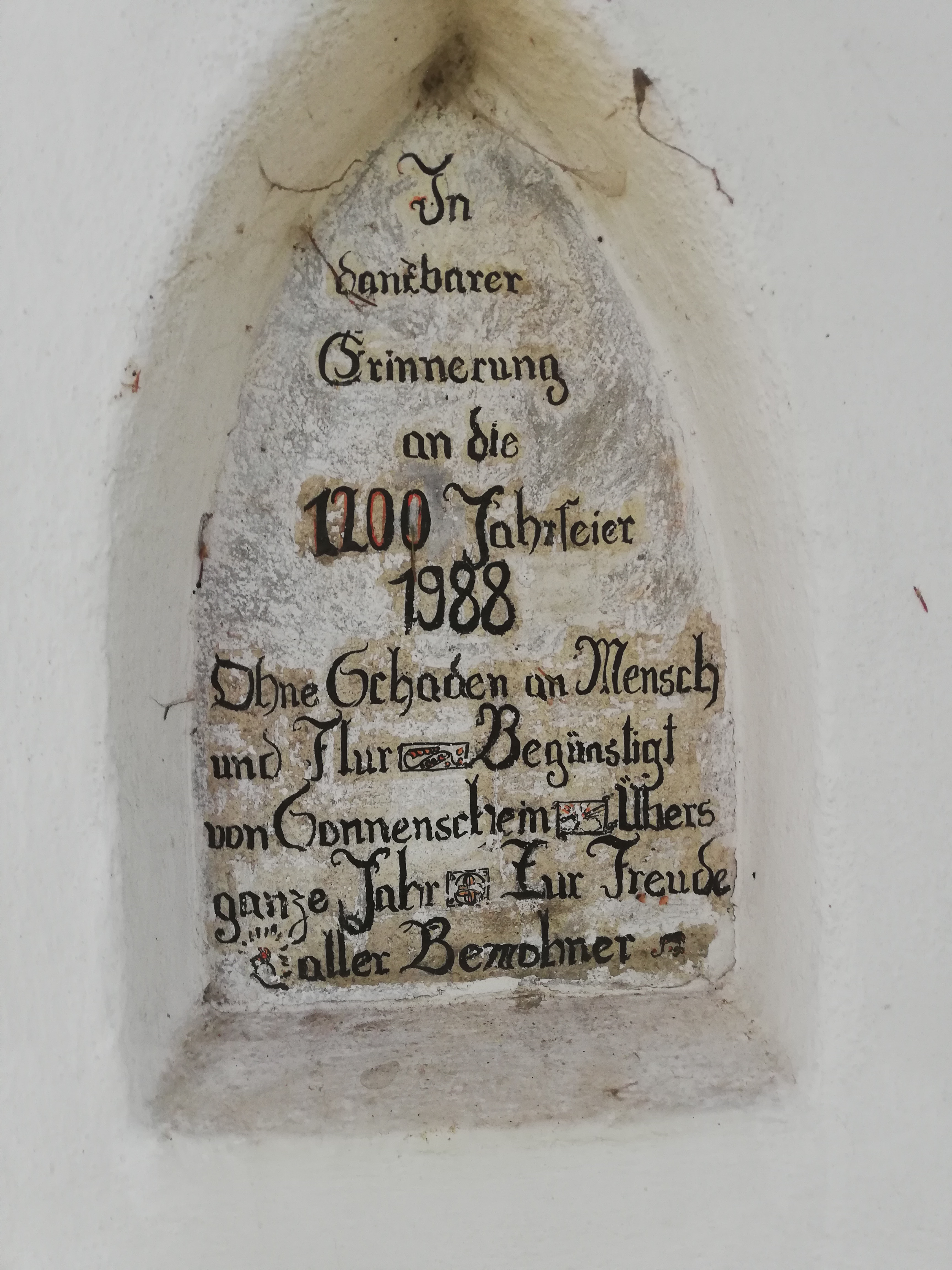 Die Tafel der R&uuml;ckseite.